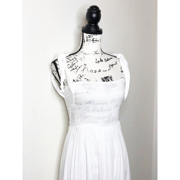 White Indigo Flowing Dress in White - Picture 2 of 5